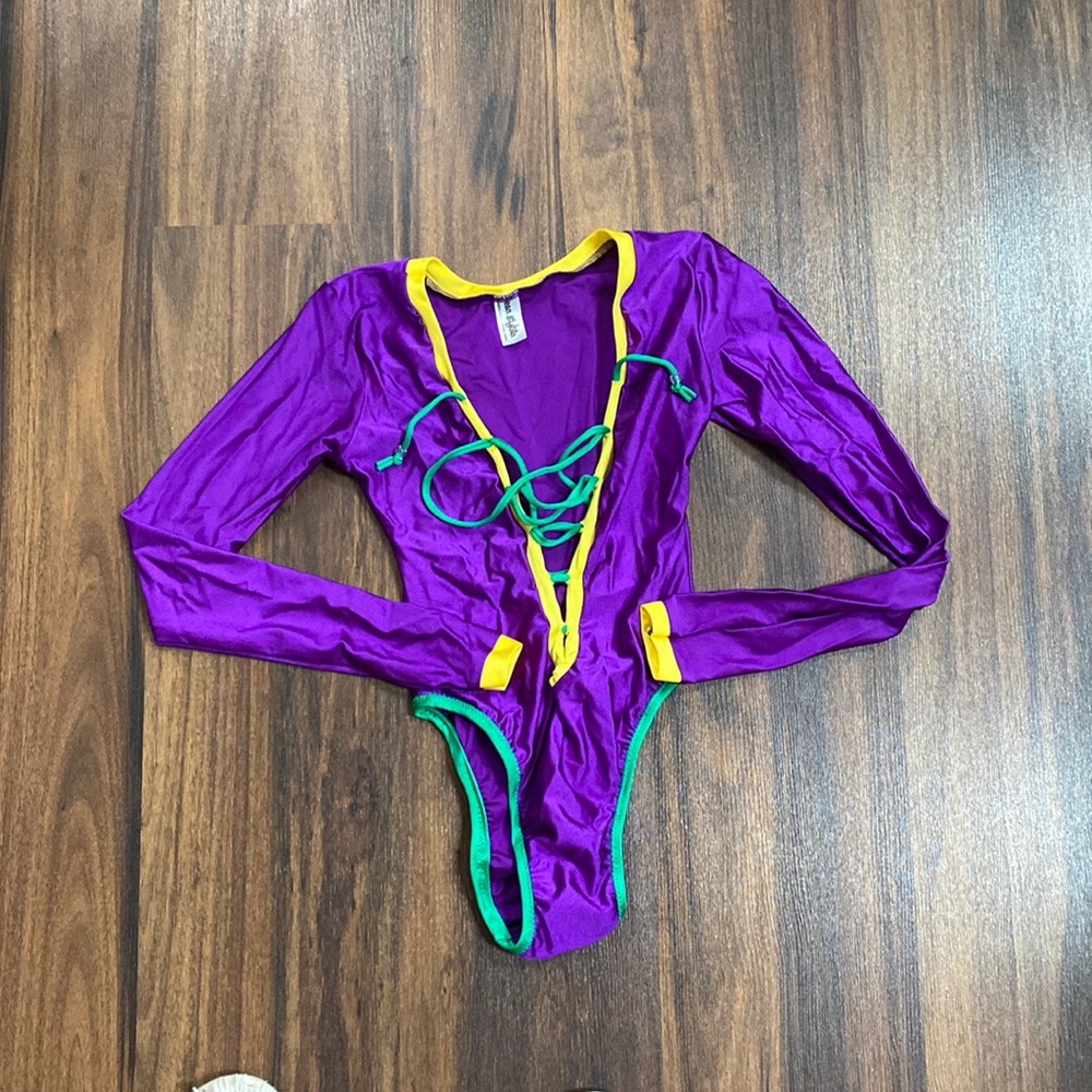 Purple body suit